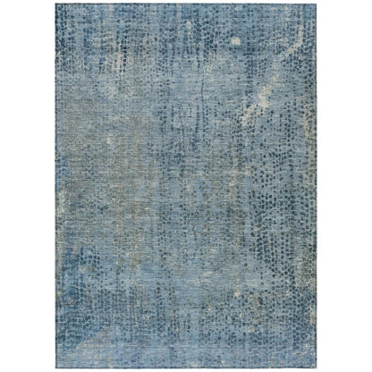 Machine Washable Indoor/Outdoor Chantille ACN2088 Blue 8' x 10' Rug