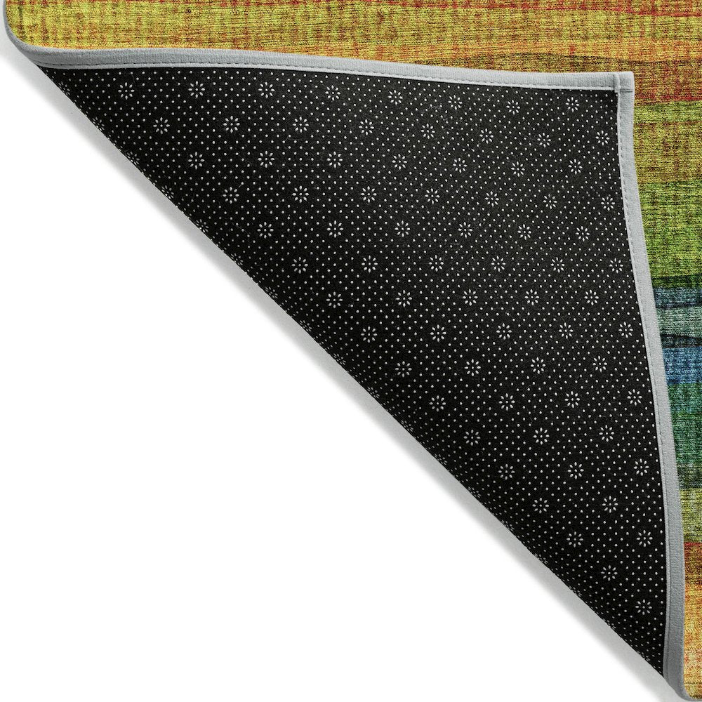 Machine Washable Indoor/Outdoor Chantille ACN2093 Green 3' x 5' Rug