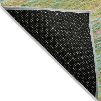 Machine Washable Indoor/Outdoor Chantille ACN2094 Green 3' x 5' Rug