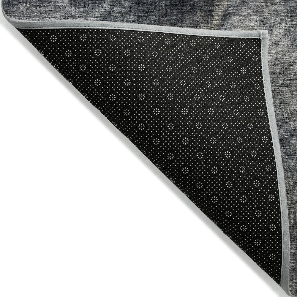 Machine Washable Indoor/Outdoor Chantille ACN2095 Gray 3' x 5' Rug