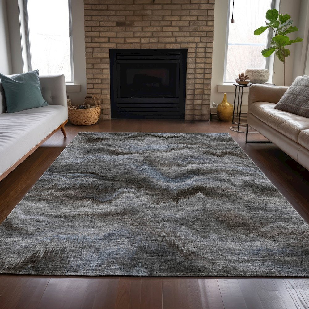 Machine Washable Indoor/Outdoor Chantille ACN2095 Taupe 8' x 10' Rug