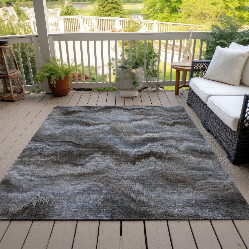 Machine Washable Indoor/Outdoor Chantille ACN2095 Taupe 8' x 10' Rug