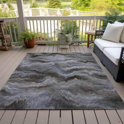 Machine Washable Indoor/Outdoor Chantille ACN2095 Taupe 8' x 10' Rug