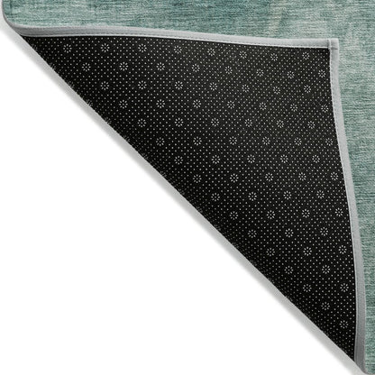Machine Washable Indoor/Outdoor Chantille ACN2095 Teal 3' x 5' Rug
