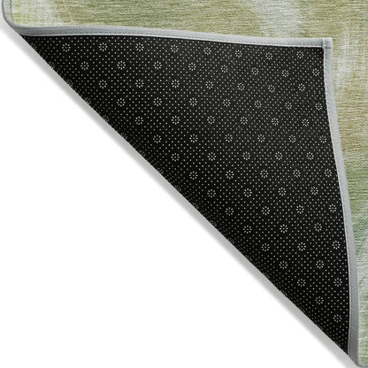 Machine Washable Indoor/Outdoor Chantille ACN2096 Green 3' x 5' Rug