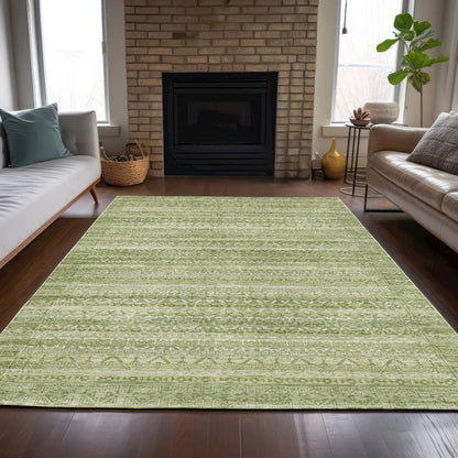 Machine Washable Indoor/Outdoor Chantille ACN2101 Sage 8' x 10' Rug