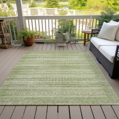 Machine Washable Indoor/Outdoor Chantille ACN2101 Sage 8' x 10' Rug