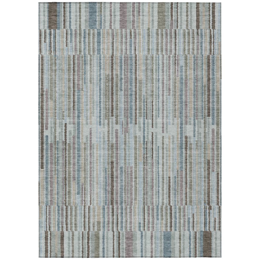 Machine Washable Indoor/Outdoor Chantille ACN2102 Teal 8' x 10' Rug