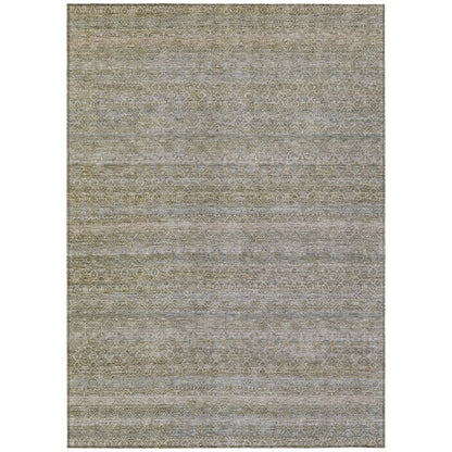 Machine Washable Indoor/Outdoor Chantille ACN2105 Khaki 8' x 10' Rug