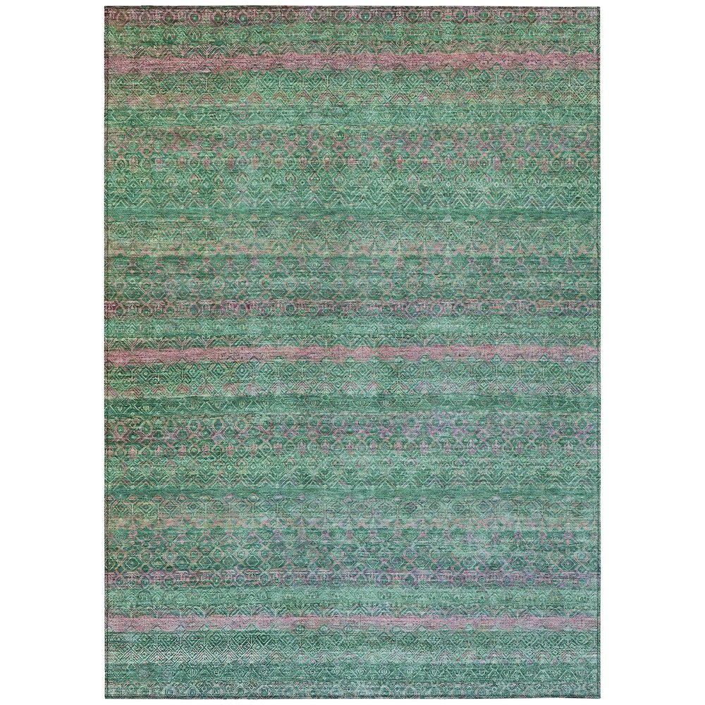 Machine Washable Indoor/Outdoor Chantille ACN2106 Green 8' x 10' Rug
