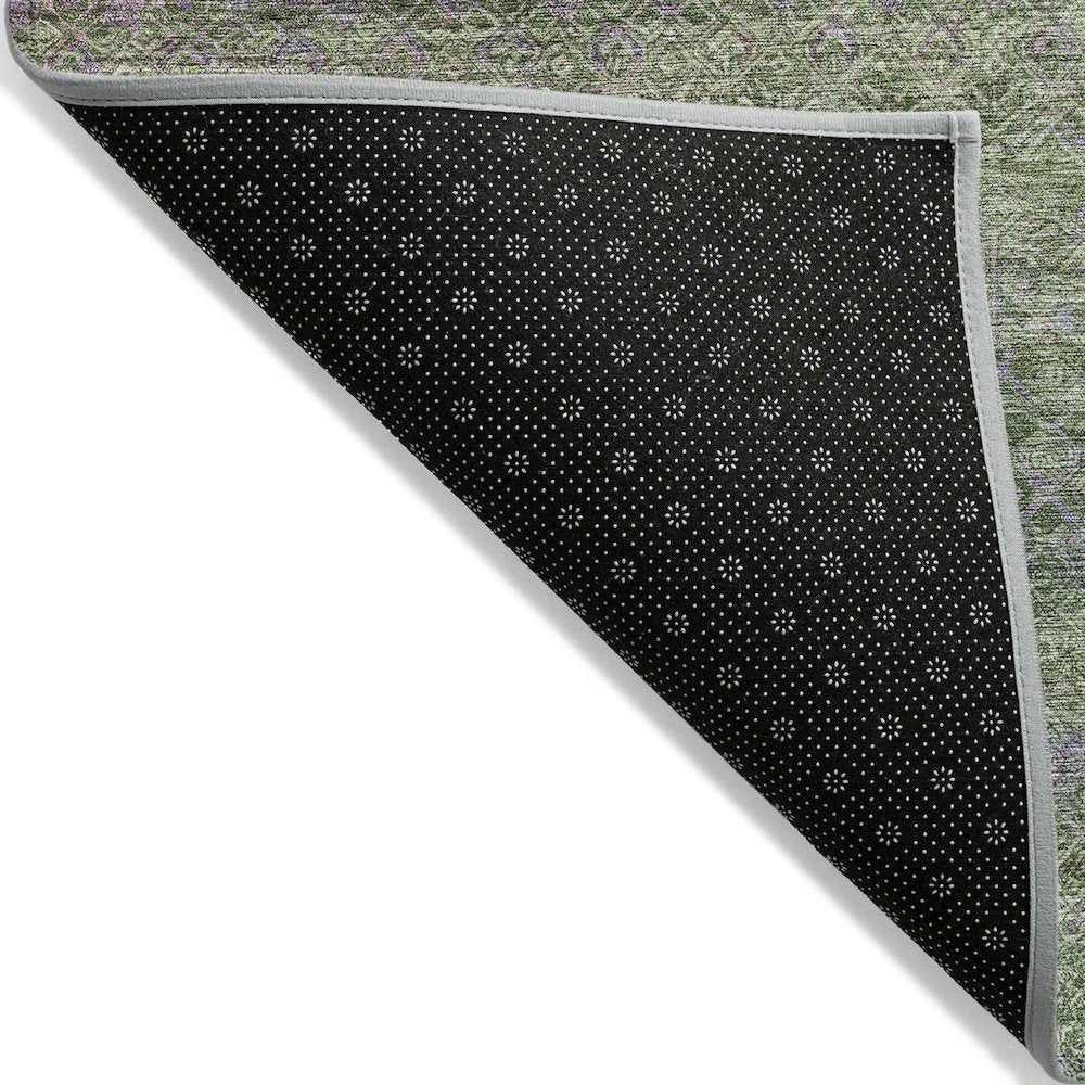 Machine Washable Indoor/Outdoor Chantille ACN2106 Olive 3' x 5' Rug