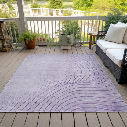 Machine Washable Indoor/Outdoor Chantille ACN2107 Lavender 8' x 10' Rug