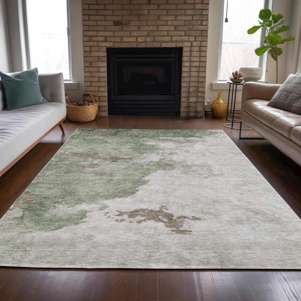 Machine Washable Indoor/Outdoor Chantille ACN2108 Aloe 8' x 10' Rug