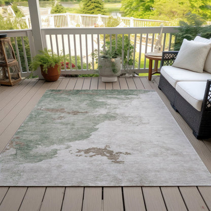 Machine Washable Indoor/Outdoor Chantille ACN2108 Aloe 8' x 10' Rug