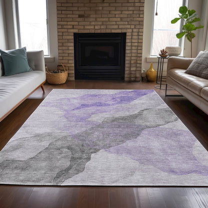 Machine Washable Indoor/Outdoor Chantille ACN2109 Lavender 8' x 10' Rug