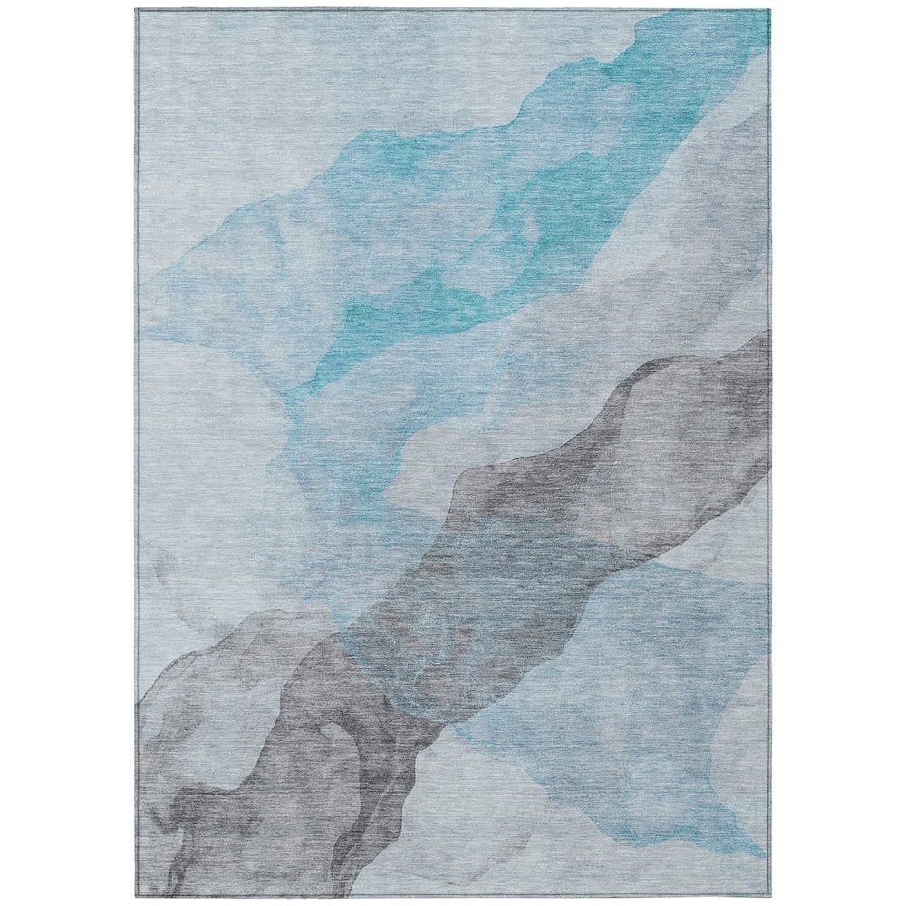 Machine Washable Indoor/Outdoor Chantille ACN2109 Teal 8' x 10' Rug