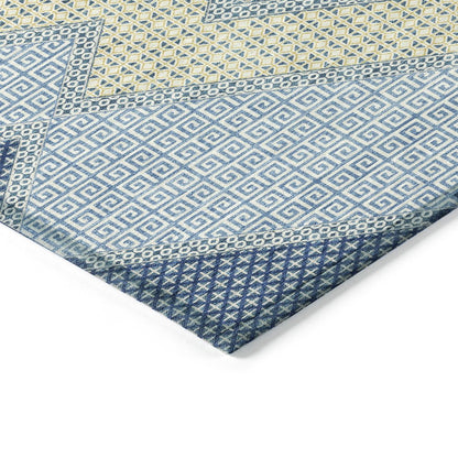 Machine Washable Indoor/Outdoor Chantille ACN2111 Denim 3' x 5' Rug