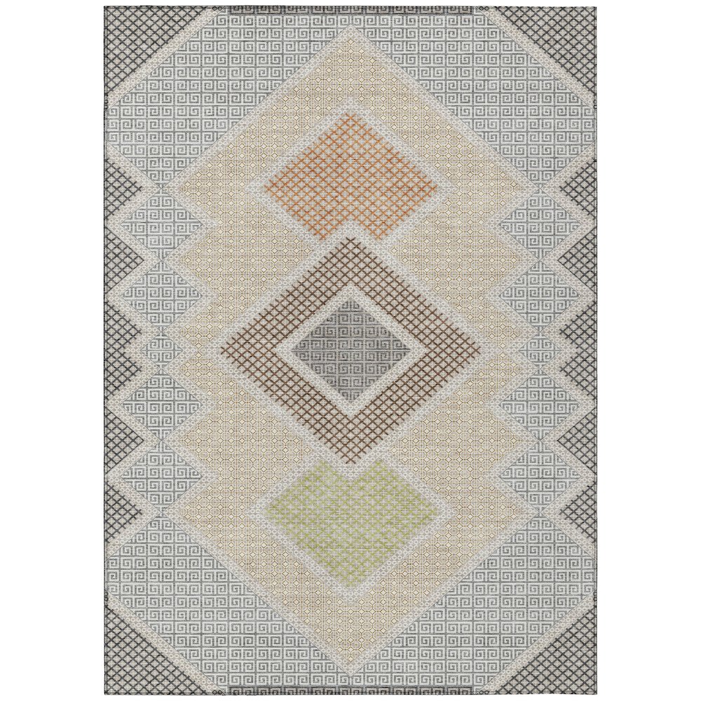 Machine Washable Indoor/Outdoor Chantille ACN2111 Pewter 8' x 10' Rug