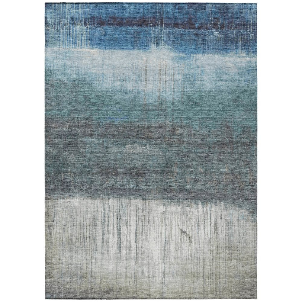Machine Washable Indoor/Outdoor Chantille ACN2118 Blue 8' x 10' Rug