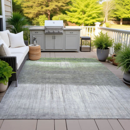 Machine Washable Indoor/Outdoor Chantille ACN2118 Fern 8' x 10' Rug