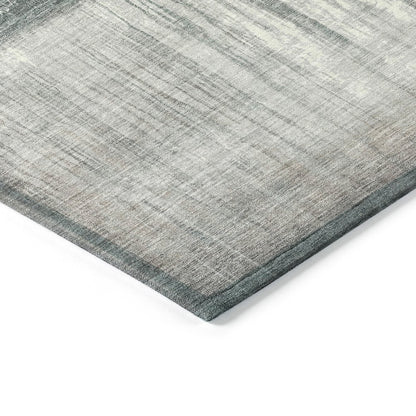 Machine Washable Indoor/Outdoor Chantille ACN2118 Teal 3' x 5' Rug