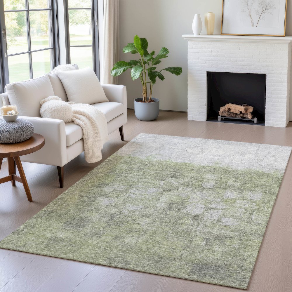 Machine Washable Indoor/Outdoor Chantille ACN2119 Fern 8' x 10' Rug