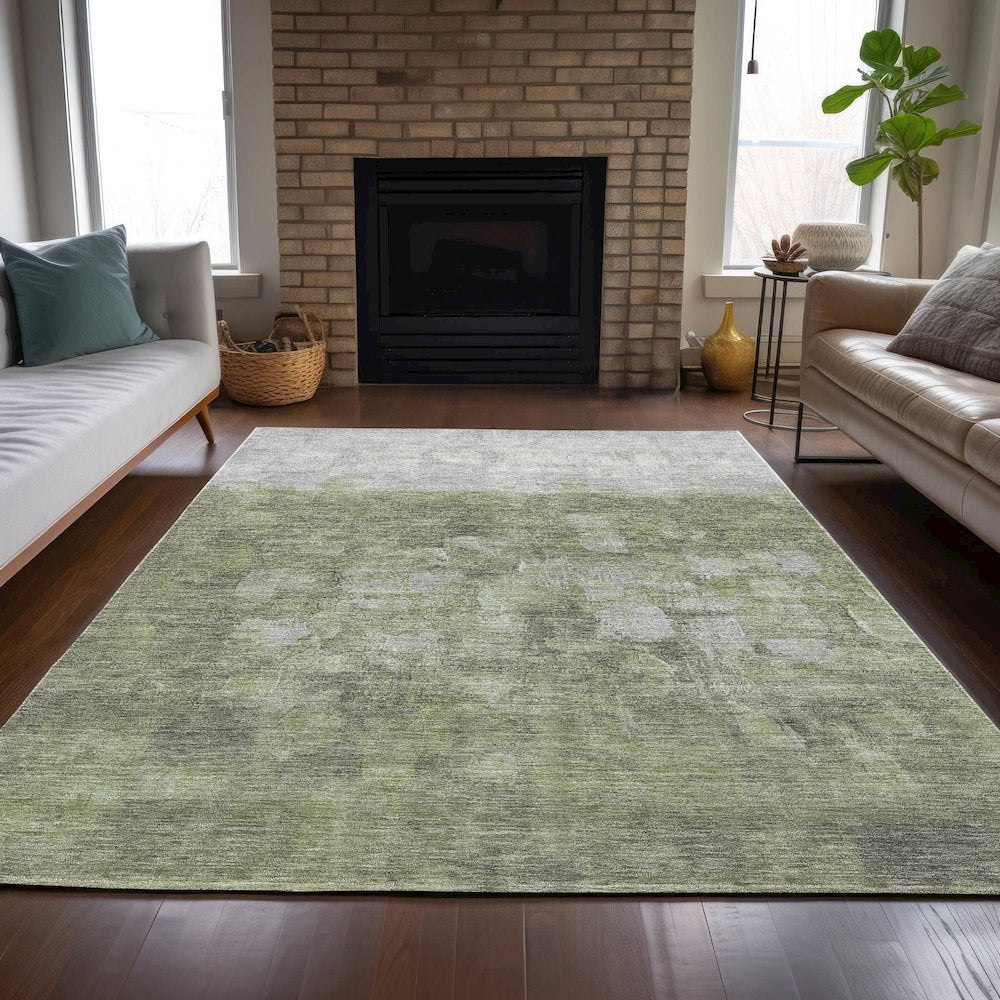 Machine Washable Indoor/Outdoor Chantille ACN2119 Fern 8' x 10' Rug