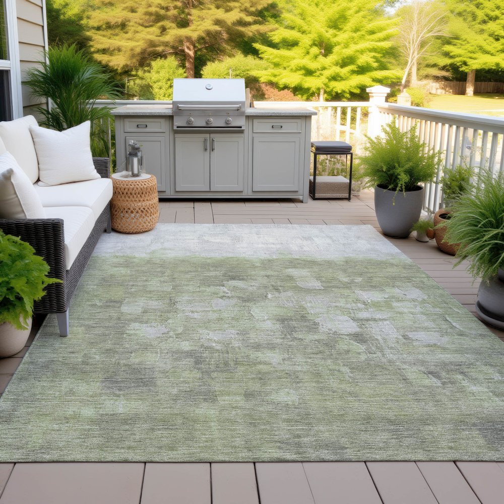 Machine Washable Indoor/Outdoor Chantille ACN2119 Fern 8' x 10' Rug