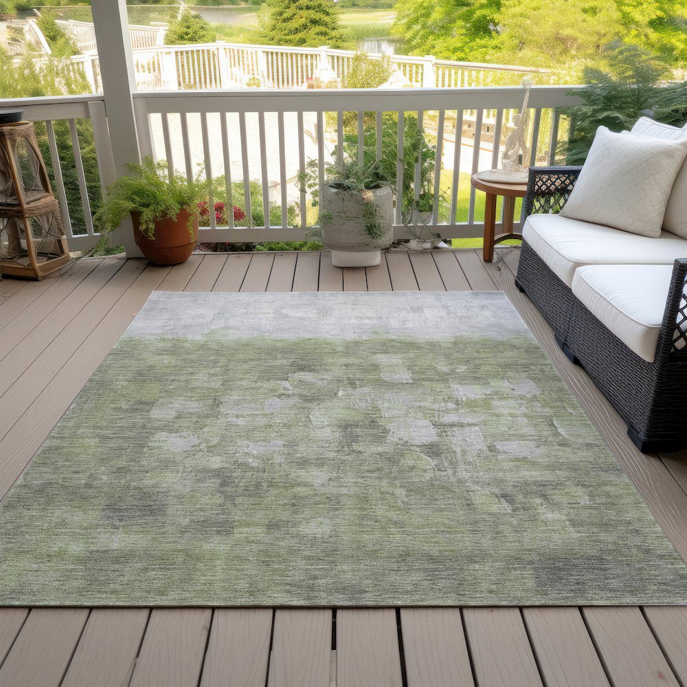 Machine Washable Indoor/Outdoor Chantille ACN2119 Fern 8' x 10' Rug
