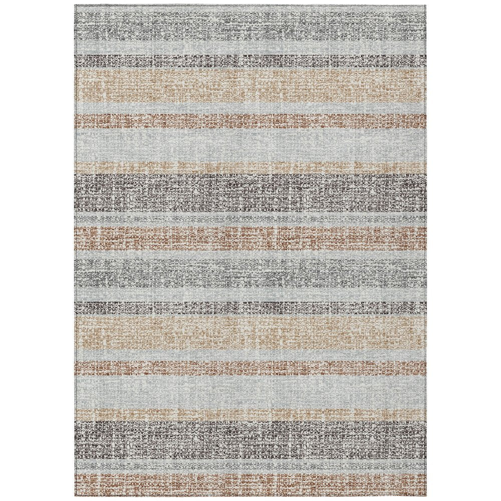 Machine Washable Indoor/Outdoor Chantille ACN2122 Gray 8' x 10' Rug