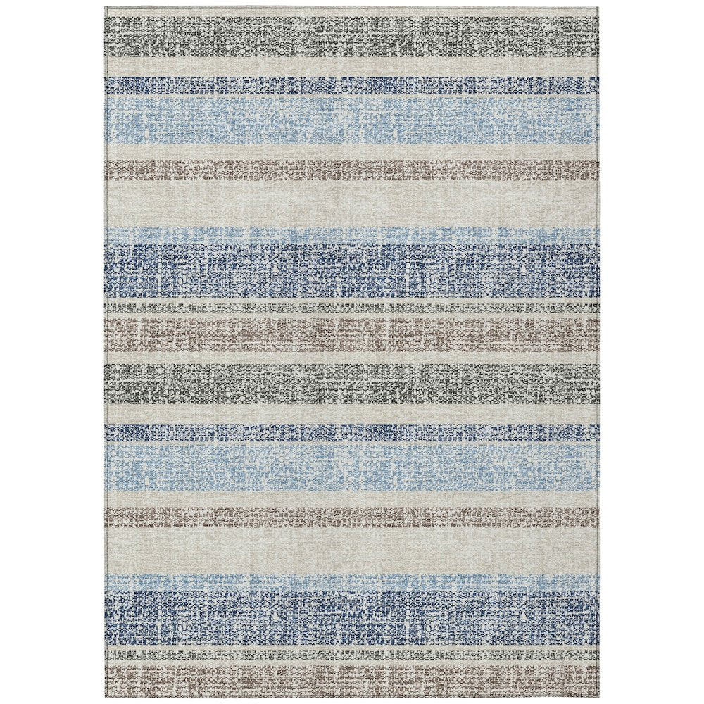 Machine Washable Indoor/Outdoor Chantille ACN2122 Navy 8' x 10' Rug