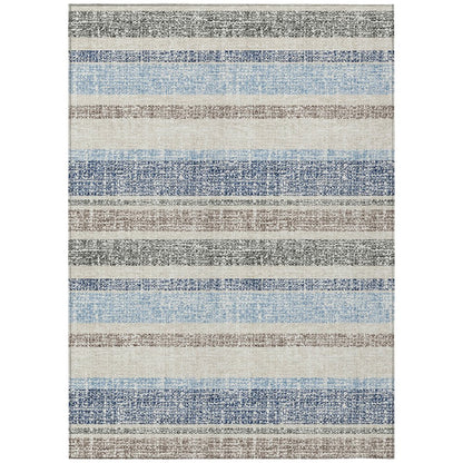 Machine Washable Indoor/Outdoor Chantille ACN2122 Navy 8' x 10' Rug