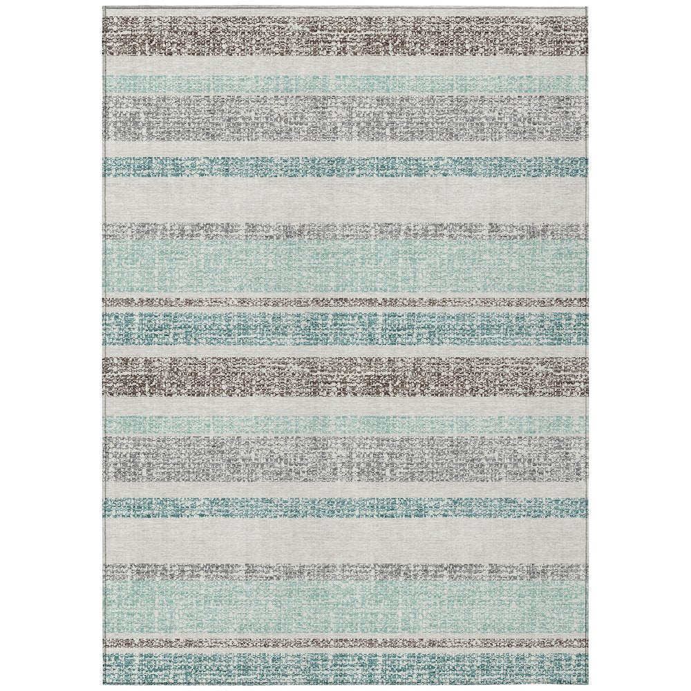 Machine Washable Indoor/Outdoor Chantille ACN2122 Teal 8' x 10' Rug