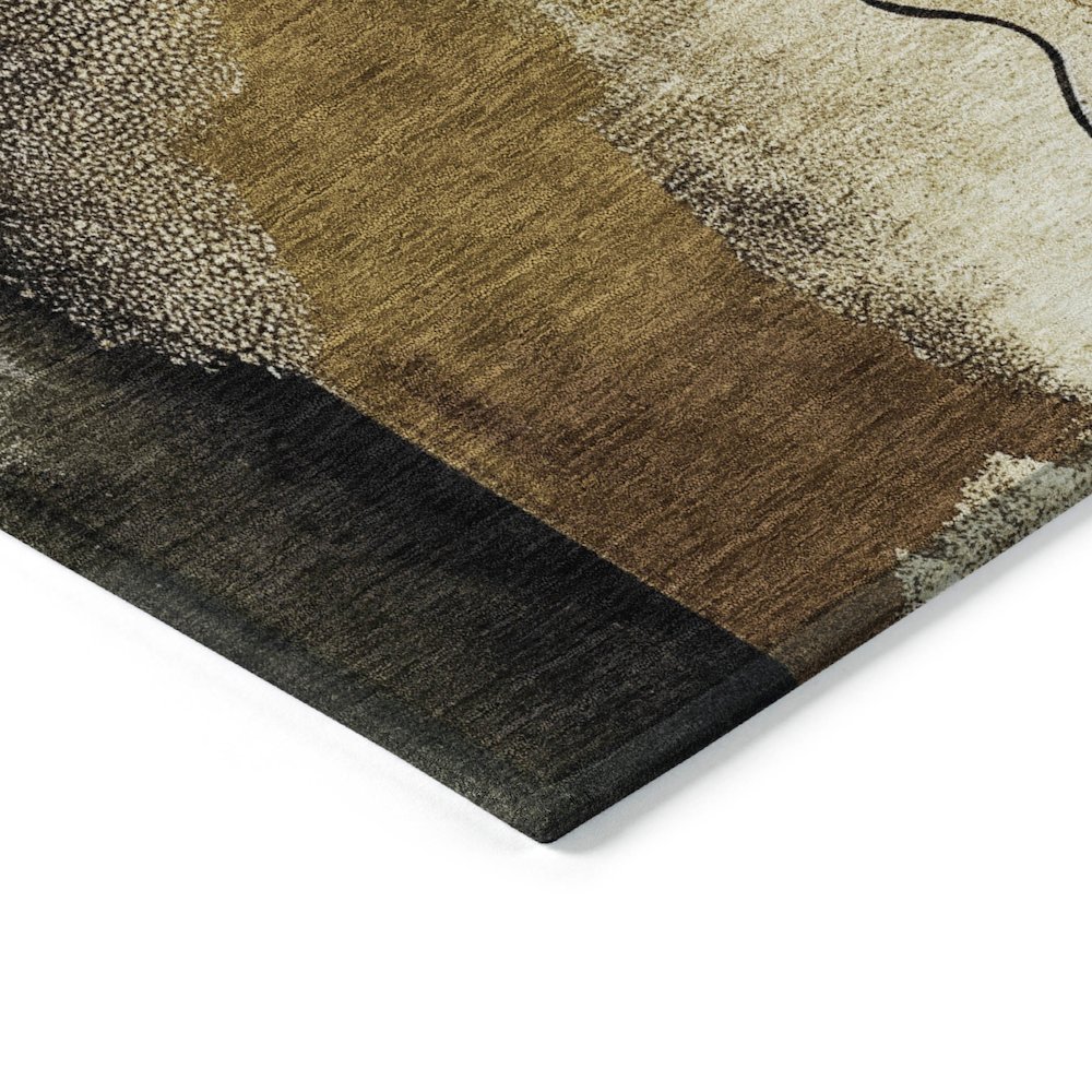 Machine Washable Indoor/Outdoor Chantille ACN2127 Chocolate 3' x 5' Rug
