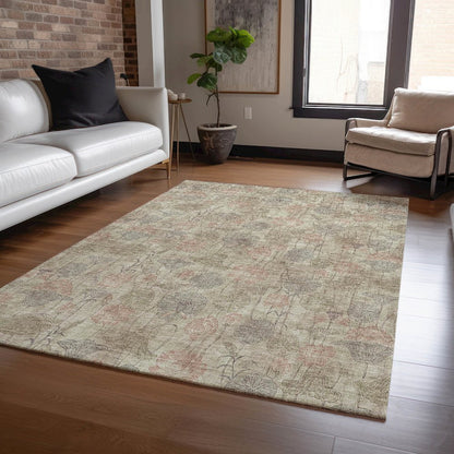 Machine Washable Indoor/Outdoor Chantille ACN2128 Brown 8' x 10' Rug