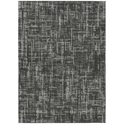 Machine Washable Indoor/Outdoor Chantille ACN2130 Charcoal 8' x 10' Rug