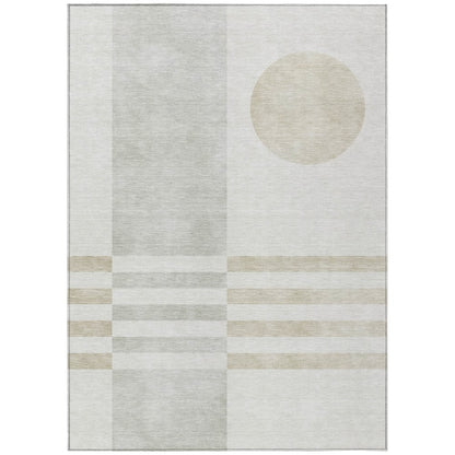 Machine Washable Indoor/Outdoor Chantille ACN2131 Linen 8' x 10' Rug
