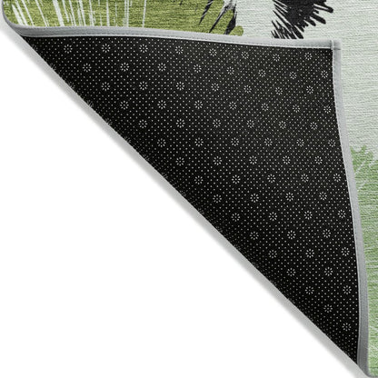 Machine Washable Indoor/Outdoor Chantille ACN2132 Olive 3' x 5' Rug
