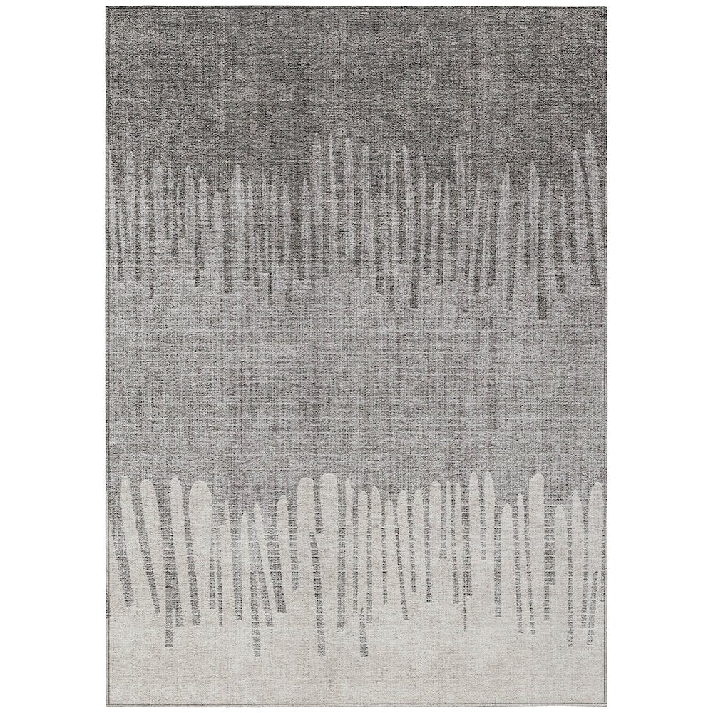 Machine Washable Indoor/Outdoor Chantille ACN2135 Gray 8' x 10' Rug