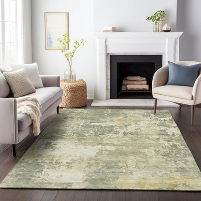 Machine Washable Indoor/Outdoor Chantille ACN2142 Sage 8' x 10' Rug