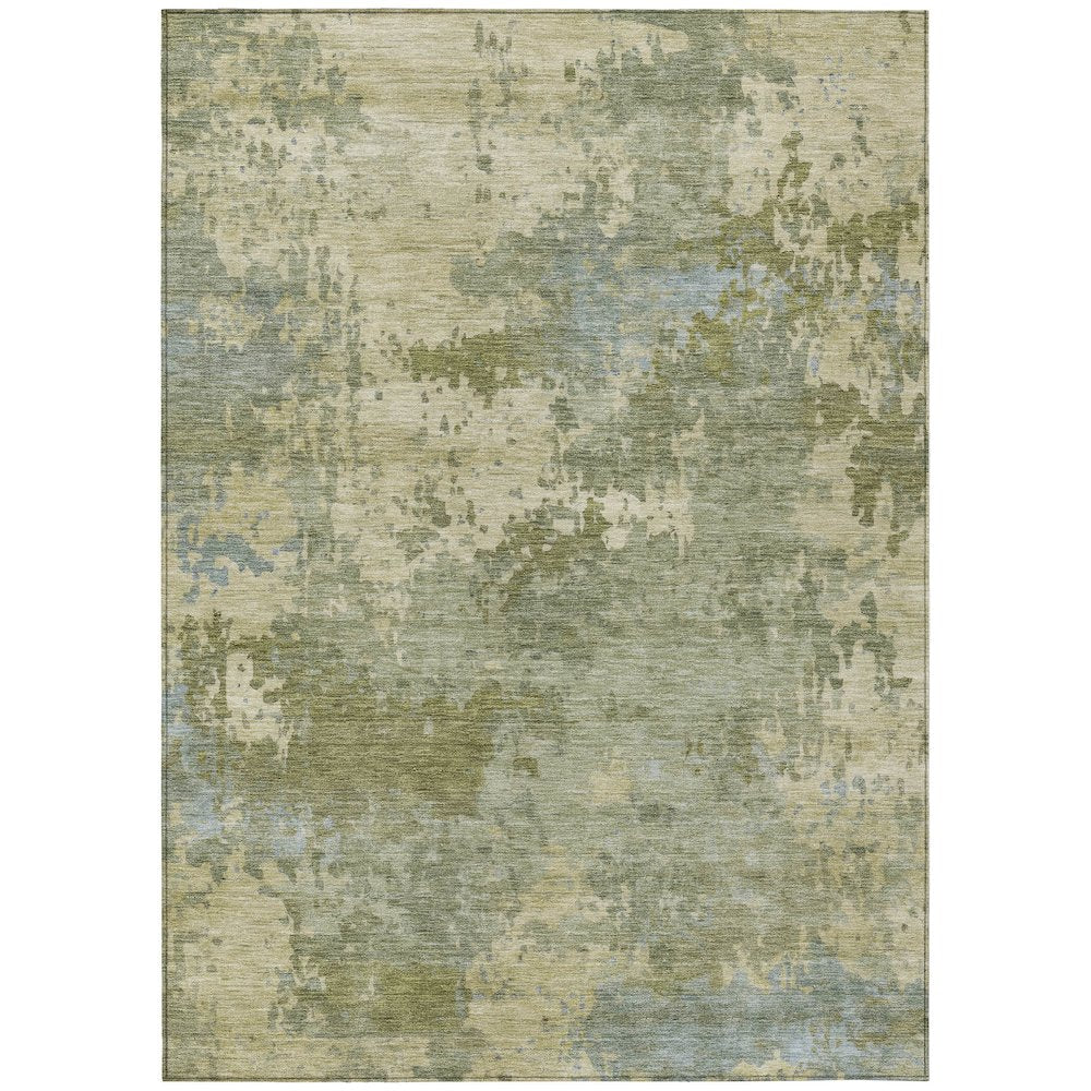 Machine Washable Indoor/Outdoor Chantille ACN2143 Green 8' x 10' Rug
