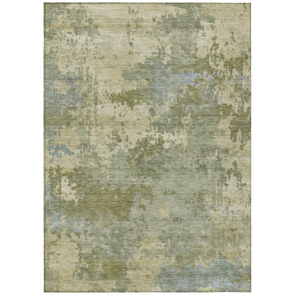 Machine Washable Indoor/Outdoor Chantille ACN2143 Green 8' x 10' Rug