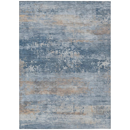 Machine Washable Indoor/Outdoor Chantille ACN2146 Denim 8' x 10' Rug