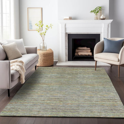 Machine Washable Indoor/Outdoor Chantille ACN2148 Gray 8' x 10' Rug