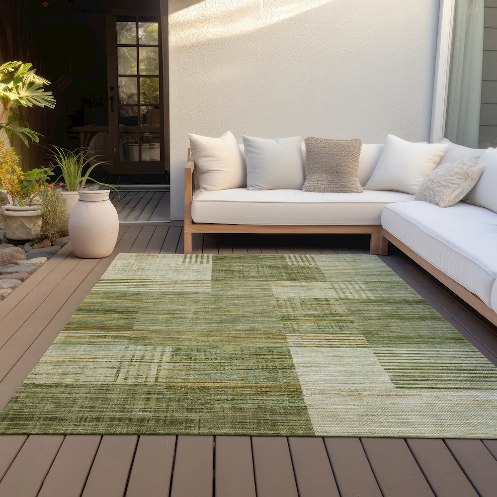 Machine Washable Indoor/Outdoor Chantille ACN2149 Aloe 8' x 10' Rug