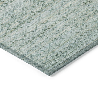 Machine Washable Indoor/Outdoor Chantille ACN2150 Aqua 3' x 5' Rug