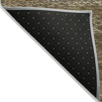 Machine Washable Indoor/Outdoor Chantille ACN2150 Chocolate 3' x 5' Rug