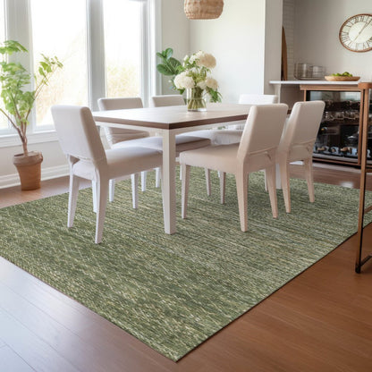 Machine Washable Indoor/Outdoor Chantille ACN2150 Fern 8' x 10' Rug