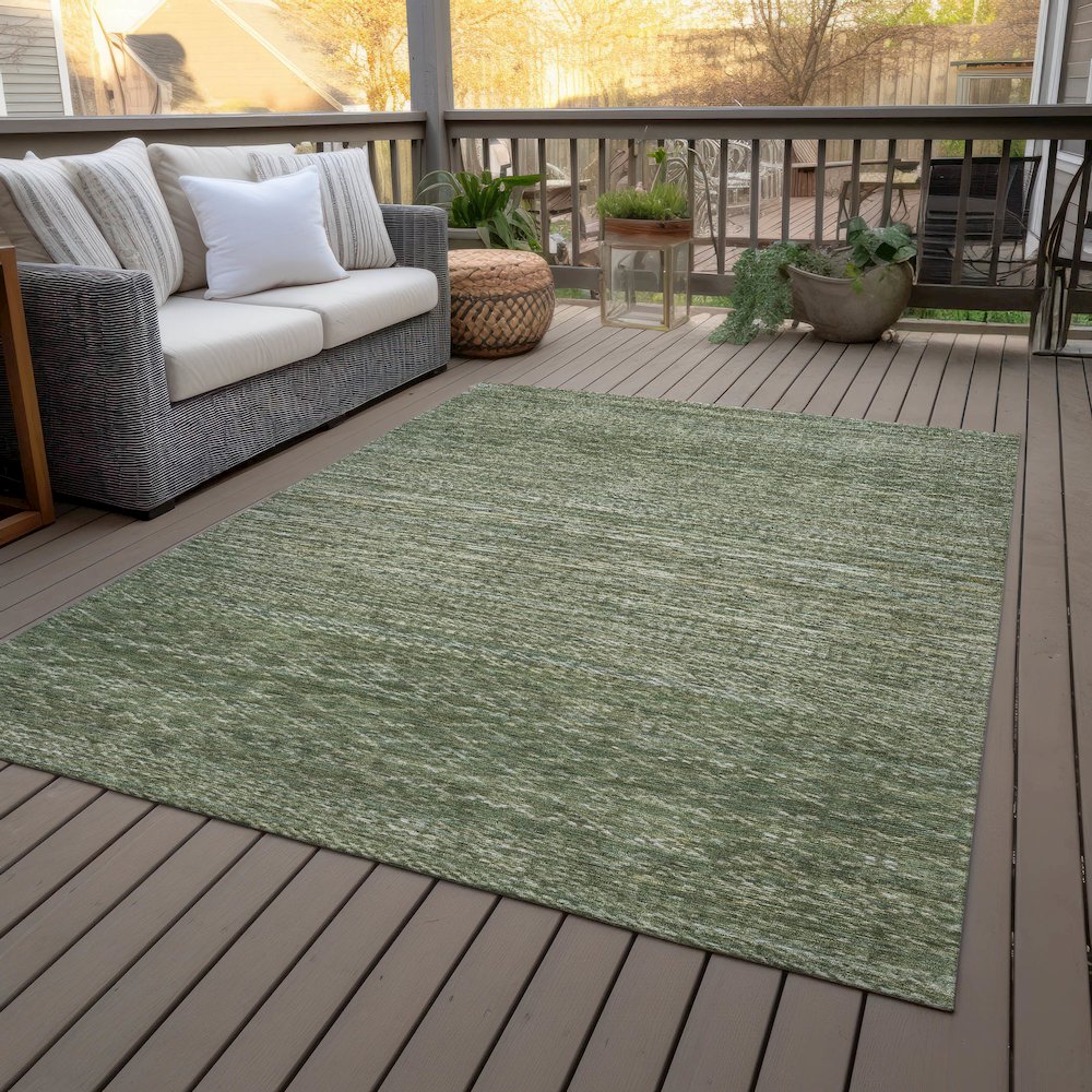 Machine Washable Indoor/Outdoor Chantille ACN2150 Fern 8' x 10' Rug