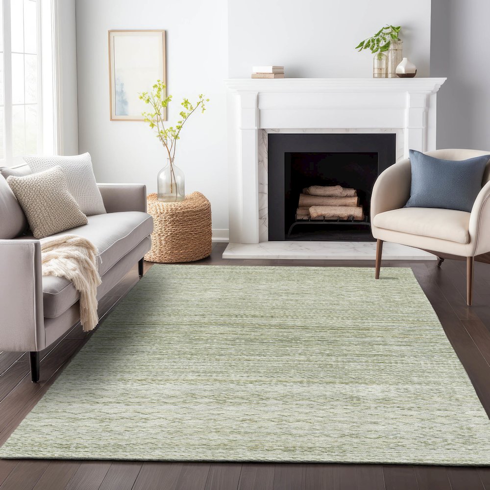 Machine Washable Indoor/Outdoor Chantille ACN2150 Sage 8' x 10' Rug